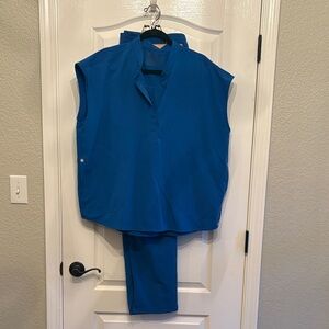Figs Technical Collection Royal blue scrub set XL